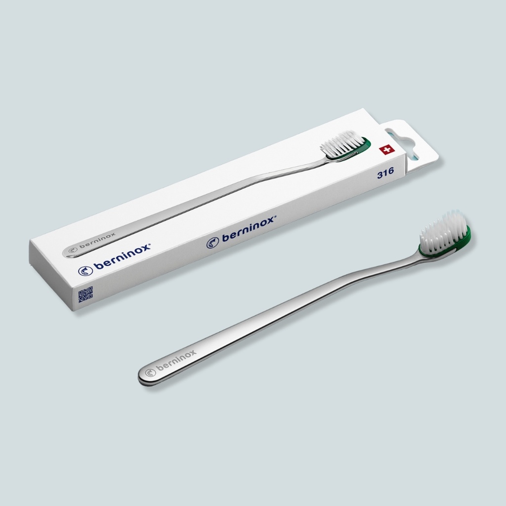 Brosse à dents inox - Poils Ultra Souples