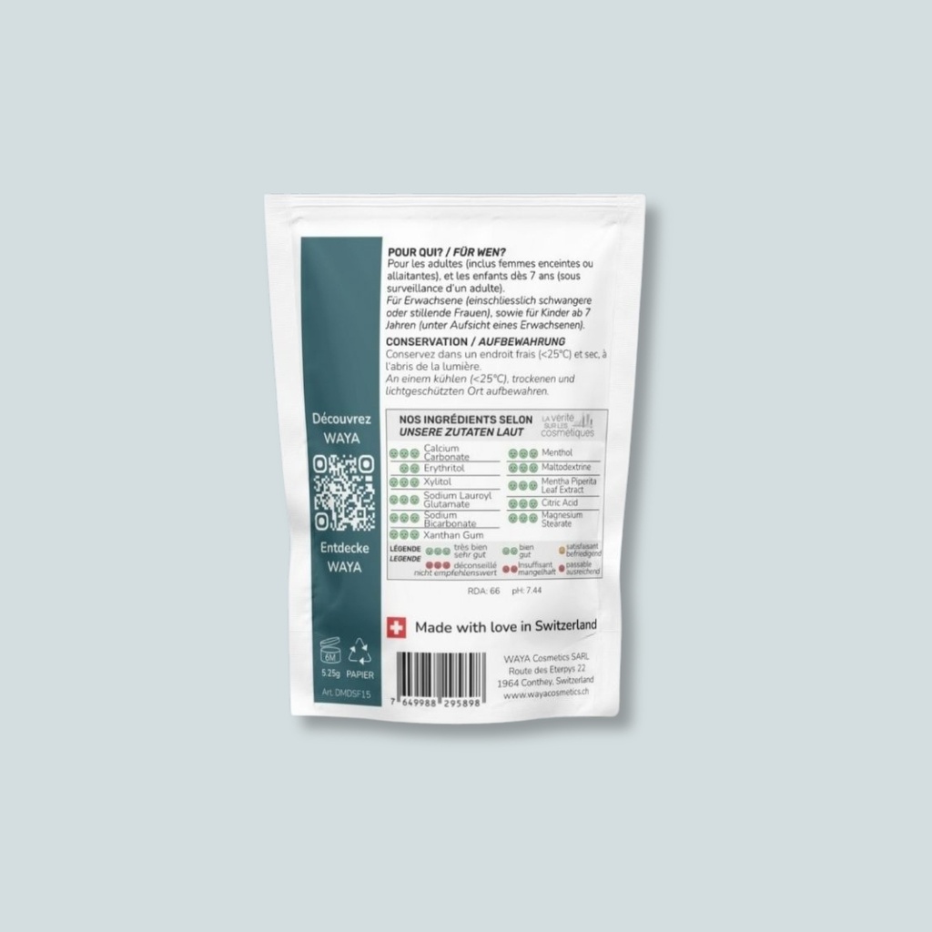 Dentifrice Menthe Douce Sans Fluorure