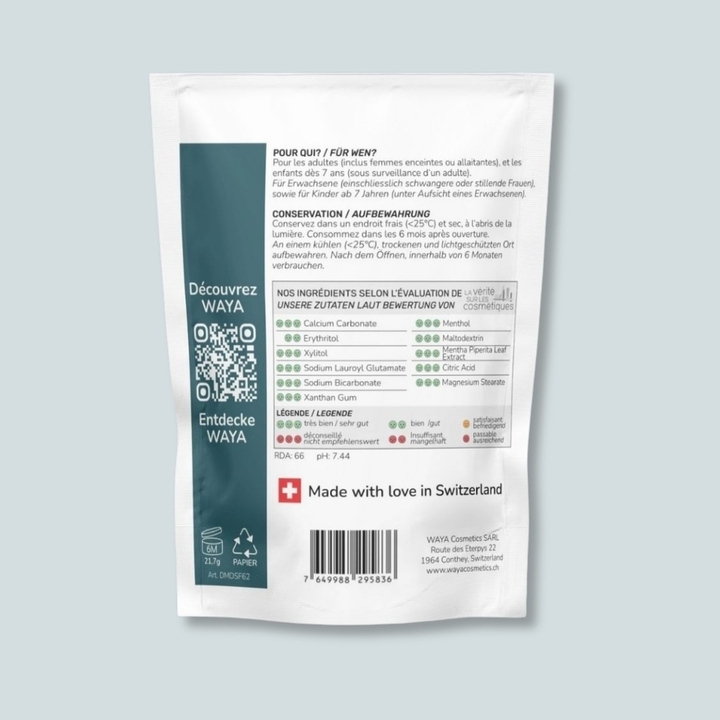 Dentifrice Menthe Douce Sans Fluorure